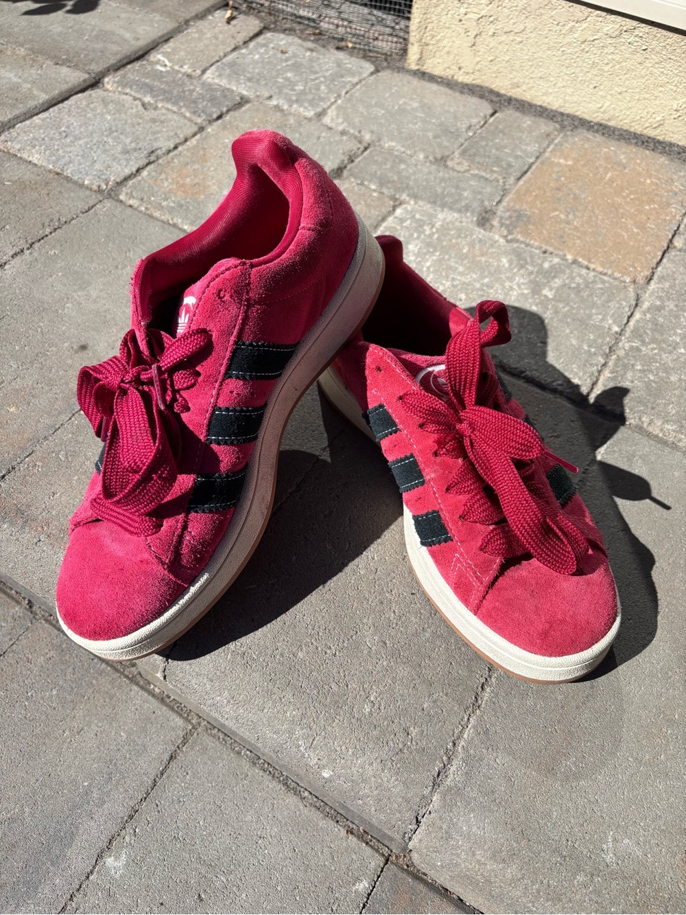 adidas Originals Campus 00s Men Sz 8 Red Black Gum JI3165 Chunky Suede Sneakers